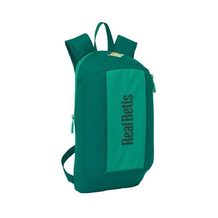 Safta Real Betis Balompie Mini Mochila - Hombreras Ergonomicas - Resistente al Agua - Bolsillo Frontal - Asa de Mano - 8.5L - 220x100x390mm - Color Verde