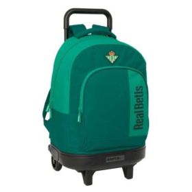 Safta Real Betis Balompie Mochila con Carro - Extraible - Bolsillo Frontal - Portabotellas - Tirador Doble - Hombreras Acolchadas - Asa Acolchada - Tarjeta ID - 330x220x450mm - Color Verde