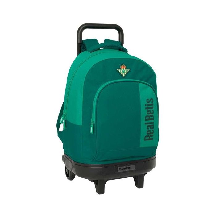 Safta Real Betis Balompie Mochila con Carro - Extraible - Bolsillo Frontal - Portabotellas - Tirador Doble - Hombreras Acolchadas - Asa Acolchada - Tarjeta ID - 330x220x450mm - Color Verde