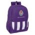 Safta Real Valladolid Mochila Adaptable a Carro - Portabotellas - Dos Compartimentos Grandes - Tirador Doble - Hombreras Ergonomicas y Acolchadas - Asa de Mano - 23L - 320x160x440mm - Color Morado