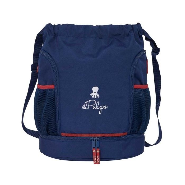 Safta el Pulpo Saco Mochila - Bolsillo Interior con Cremallera - Bolsillos Laterales - Hombreras Ajustables - 21.93L - 340x150x430mm - Color Azul Marino