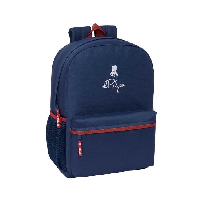 Safta el Pulpo Mochila Adaptable a Carro - Cremallera Doble - Hombreras Acolchadas - Asa Superior - 18L - 320x140x430mm - Color Azul Marino