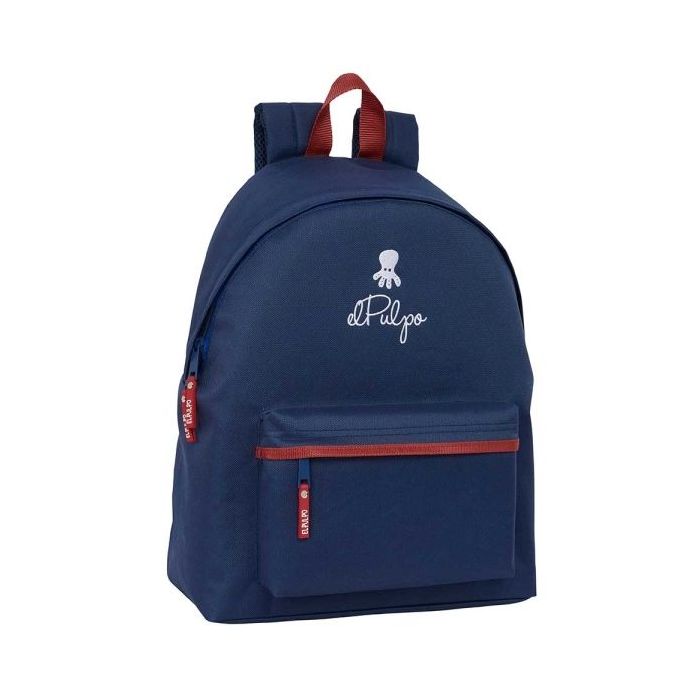 Safta el Pulpo Mochila - Bolsillo Frontal - Hombreras Acolchadas - Doble Tirador en Cremallera - Asa de Mano Superior - 20.8L - 330x150x420mm - Color Azul Marino