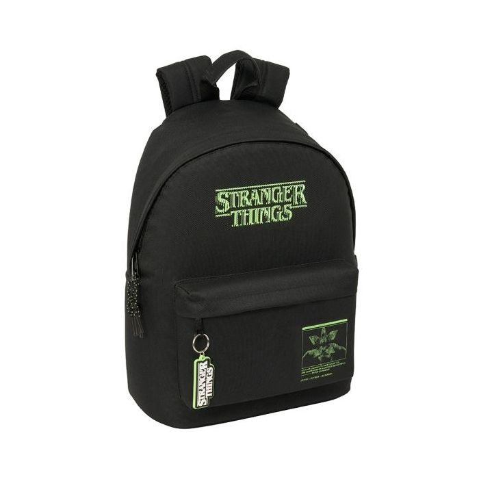 Safta Stranger Things Mochila para Portatil hasta 14.1" - Interior Acolchado - Bolsillo para Tablet - Tirador Doble - Hombreras Ergonomicas - Espalda Transpirable - 20L - 310x160x410mm - Color Negro