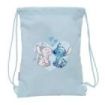Safta Stitch Saco Plano - Bolsillo con Cremallera - Cierre con Cordones - 3L - Materiales de Alta Calidad - 260x10x340mm - Color Azul Claro