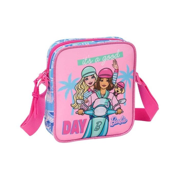 Safta Barbie Bolsito con Bandolera - 1L - Ideal para Uso Diario - 160x40x180mm - Color Rosa