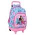 Safta Barbie Mochila con Carro - Extraible - Bolsillo Frontal - Portabotellas - Tirador Doble - Hombreras Acolchadas - Asa Acolchada - Tarjeta ID - Base Reforzada - 33L - 330x220x450mm - Color Rosa