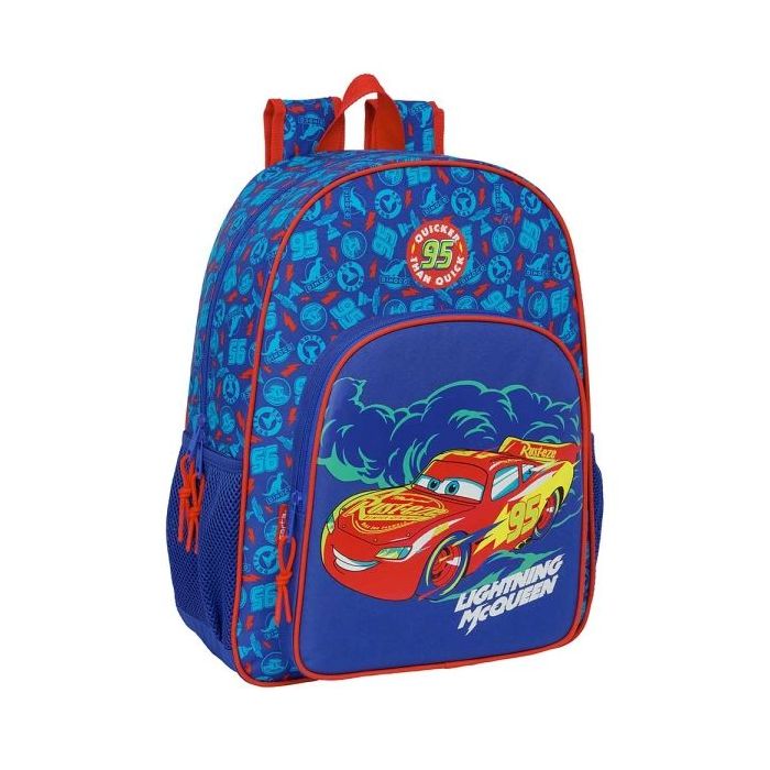 Safta Cars Mochila Adaptable a Carro - Portabotellas - Doble Tirador en Cremallera - Hombreras Acolchadas - Asa de Mano Superior - 19L - 330x140x420mm - Color Azul