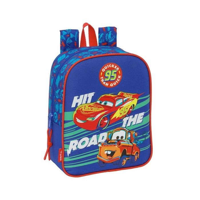 Safta Cars Mochila Guarderia - Adaptable a Carro - Cremallera - Tarjeta de Identificacion - Asa Superior - 6L - 220x100x270mm - Color Azul