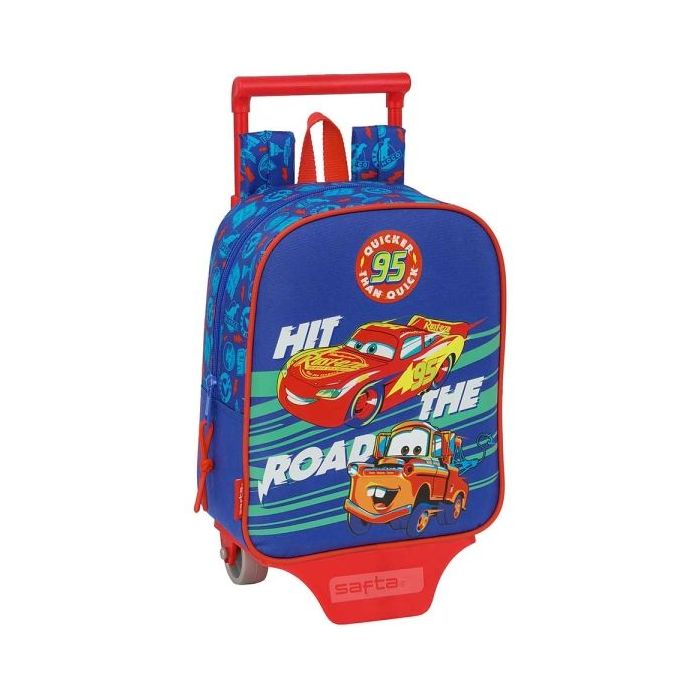 Safta Cars Mochila con Carro - Tarjeta ID - Asa Superior - Mochila Extraible - Material Resistente - 6L - 220x100x270mm - Color Azul