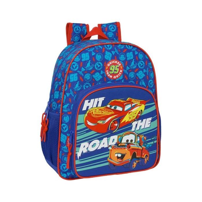 Safta Cars Mochila - Adaptable a Carro - Bolsillos Laterales - Doble Tirador - Hombreras Acolchadas - Asa Superior - 15L - 320x120x380mm - Color Azul