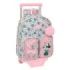 Safta Minnie Mouse Minty Mochila con Carro - Portabotellas - Hombreras Acolchadas - Mochila Extraible - Material Resistente - 10L - 280x100x340mm - Color Rosa Pastel