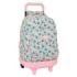 Safta Minnie Mouse Minty Mochila con Carro - 2 Compartimentos - Bolsillo Frontal - Portabotellas - Acolchado - Cubre Ruedas - 44L - Asa de Mano - 320x210x450mm - Color Rosa Pastel