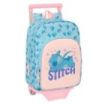 Safta Stitch Ohana Mochila con Carro - Portabotellas - Hombreras Acolchadas - Bolsillo Frontal - Asa Superior - Mochila Extraible - Material Resistente - 26x11x67cm - Color Azul Claro