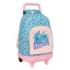 Safta Stitch Ohana Mochila con Carro - Extraible - Bolsillo Frontal - Portabotellas - Tirador Doble - Hombreras Acolchadas - Asa Acolchada - Tarjeta ID - 33L - 330x220x450mm - Color Azul Claro