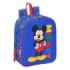 Safta Mickey Mouse Today Mochila Guarderia - Solapa Imantada - Adapatable a Carro - Cremallera - Tarjeta ID - Asa de Mano - 6L - 220x100x270mm - Color Azul