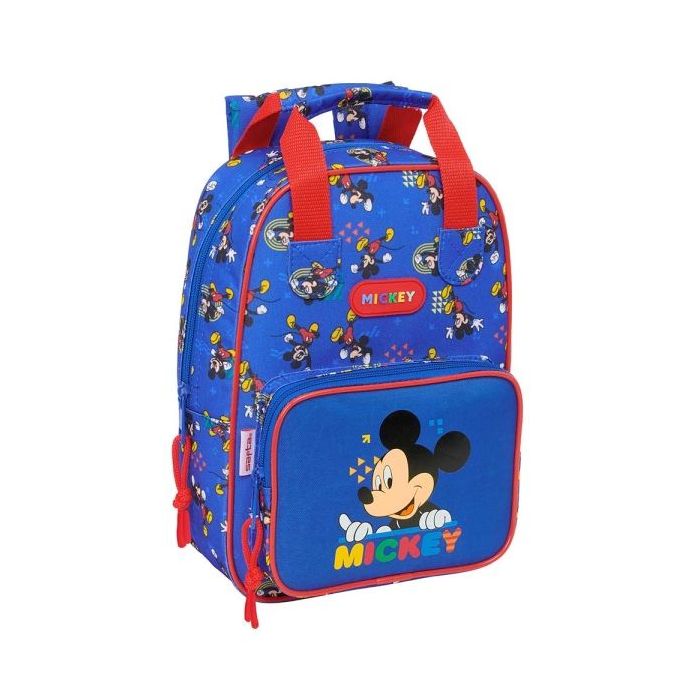 Safta Mickey Mouse Today Mochila Infantil - Bolsillo Frontal - Tarjeta ID - Hombreras Acolchadas - Asa Forrada - 4.50L - 200x80x280mm - Color Azul