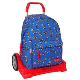 Safta Mickey Mouse Today Mochila para Portatil hasta 14.1" - Portabotellas - Tirador Doble - Espalda Acolchada - Asa Superior - Mochila Extraible - 310x130x430mm - Color Azul