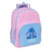 Safta Stitch Bright Mochila con 2 Compartimentos - Antirozaduras - Adaptable a Carro - Bolsillo Frontal - Portabotellas - Tirador Doble - Hombreras Ergonomicas - 20L - 320x150x420mm - Color Rosa