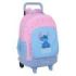 Safta Stitch Bright Mochila con Carro - Extraible - Bolsillo Frontal - Portabotellas - Hombreras Acolchadas - Asa Acolchada - Tarjeta ID - Bandeja PVC - Base Reforzada - 33L - 330x220x450mm - Color Rosa