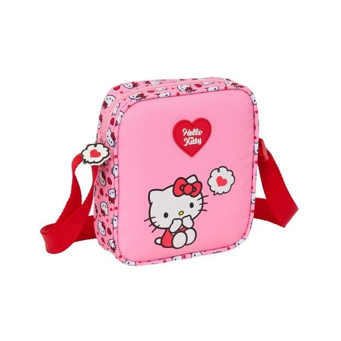 Safta Hello Kitty Bolsito con Bandolera - 1L - Material Duradero - 160x40x180mm - Color Rosa