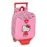 Safta Hello Kitty Mochila con Carro - Tarjeta ID - Asa Superior - Mochila Extraible - Material Resistente - 6L - 220x100x270mm - Color Rosa