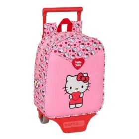 Safta Hello Kitty Mochila con Carro - Tarjeta ID - Asa Superior - Mochila Extraible - Material Resistente - 6L - 220x100x270mm - Color Rosa