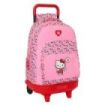 Safta Hello Kitty Mochila con Carro - Extraible - Bolsillo Frontal - Portabotellas - Doble Cremallera - Hombreras Acolchadas - Asa Acolchada - Tarjeta ID - Base Reforzada - 330x220x450mm - Color Rosa