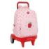 Safta Glowlab Frutitas Mochila con Carro - 33L - Ruedas Antivibracion - Asa Acolchada - Bolsillo Frontal - Portabotellas - Tarjeta ID - Mochila Extraible - 33x22x45cm - Color Rosa
