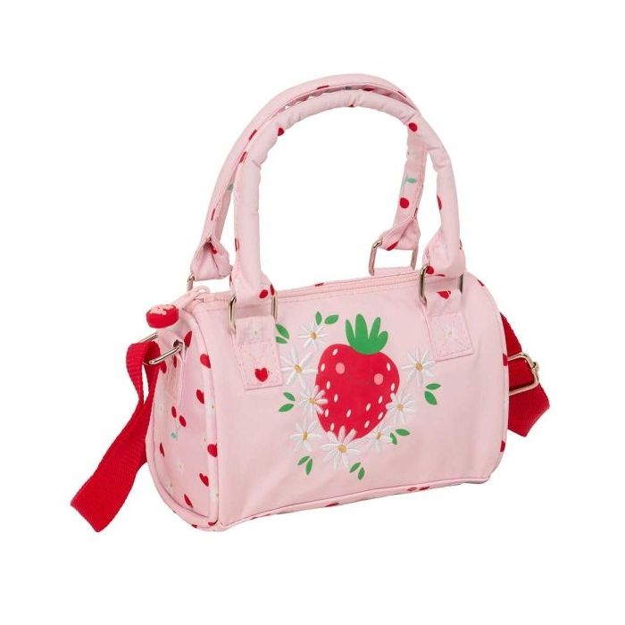 Safta Glowlab Frutitas Bolso - Cremallera - Interior Forrado - Asas y Bandolera Ajustables - 1.20 L - Ideal para Uso Diario - 160x75x100mm - Color Rosa
