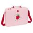 Safta Glowlab Frutitas Maletin con Cremallera - Bandolera Ajustable - Asa Forrada - Doble Tirador - Fondo Semirigido - 6L - 380x60x280mm - Color Rosa
