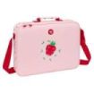 Safta Glowlab Frutitas Maletin con Cremallera - Bandolera Ajustable - Asa Forrada - Doble Tirador - Fondo Semirigido - 6L - 380x60x280mm - Color Rosa
