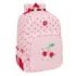 Safta Glowlab Frutitas Mochila con 2 Compartimentos - Antirozaduras - Adaptable a Carro - Bolsillo Frontal - Portabotellas - Tirador Doble - Hombreras Ergonomicas - 320x150x420mm - Color Rosa