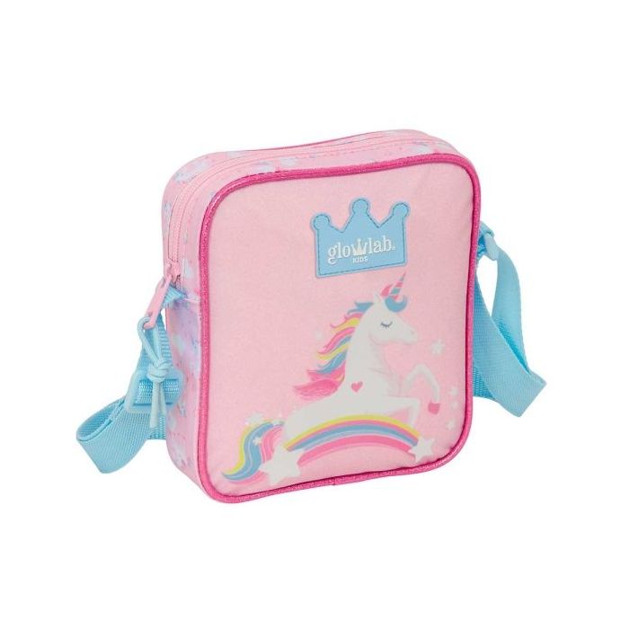 Safta Glowlab Kids Bolsito con Bandolera - 1L - Practico y Funcional - Perfecto para Actividades - Ligero y Comodo - 160x40x180mm - Color Rosa