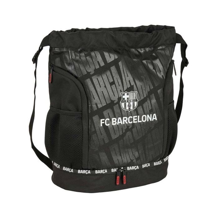 Safta F.C.Barcelona Saco Mochila - Bolsillo Interior con Cremallera - Bolsillos Laterales - Hombreras Ajustables - 21.93L - 340x150x430mm - Color Negro