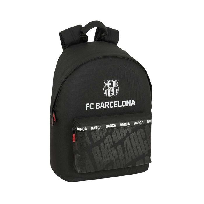 Safta F.C.Barcelona Mochila para Portatil hasta 14.1" - Interior Acolchado - Bolsillo para Tablet - Tirador Doble - Hombreras Ergonomicas - Espalda Transpirable - 20L - 310x160x410mm - Color Negro