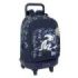 Safta el Niño Navy Mochila con Carro - Bolsillo Frontal - Portabotellas - Hombreras Acolchadas - Asa Acolchada - Tarjeta ID - Base Reforzada - 33L - 330x220x450mm - Color Azul Marino