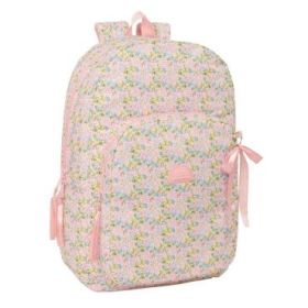 Safta VMB Mochila Adaptable a Carro - Tirador Doble - Bolsillo Frontal - Hombreras Acolchadas - Asa Superior - 19.30L - 300x140x460mm - Color Rosa