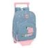 Safta Snoopy Mochila con Carro - Portabotellas - Hombreras Acolchadas - Mochila Extraible - Material Resistente - 10L - 26x11x67cm - Color Azul