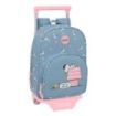Safta Snoopy Mochila con Carro - Portabotellas - Hombreras Acolchadas - Mochila Extraible - Material Resistente - 10L - 26x11x67cm - Color Azul