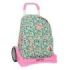 Safta Vaiana Mochila para Portatil hasta 14.1" - Portabotellas - Tirador Doble - Hombreras Ergonomicas - Espalda Acolchada - Asa Superior - Mochila Extraible - 17.35L - 310x130x430mm - Color Verde