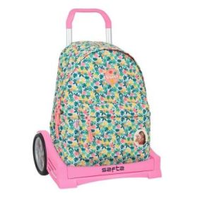 Safta Vaiana Mochila para Portatil hasta 14.1" - Portabotellas - Tirador Doble - Hombreras Ergonomicas - Espalda Acolchada - Asa Superior - Mochila Extraible - 17.35L - 310x130x430mm - Color Verde
