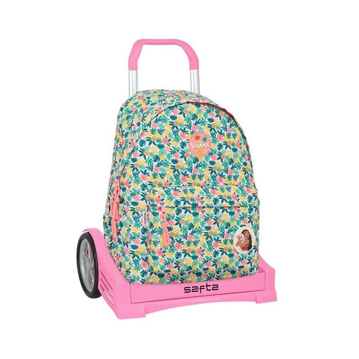 Safta Vaiana Mochila para Portatil hasta 14.1" - Portabotellas - Tirador Doble - Hombreras Ergonomicas - Espalda Acolchada - Asa Superior - Mochila Extraible - 17.35L - 310x130x430mm - Color Verde