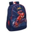 Safta Spider-Man Mochila Adaptable a Carro - Bolsillos Laterales - Dos Compartimentos - Cremalleras Dobles - Hombreras Acolchadas - Asa Superior - 23L - 320x160x440mm - Color Azul Marino