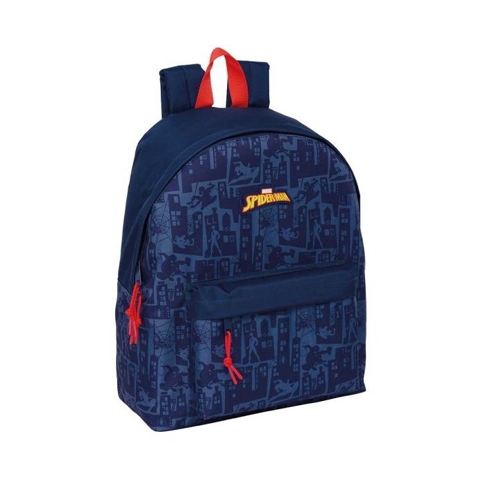 Safta Spider-Man Mochila - Bolsillo Frontal - Hombreras Acolchadas - Doble Tirador en Cremallera - Asa Superior - 20.80L - 330x150x420mm - Color Azul Marino
