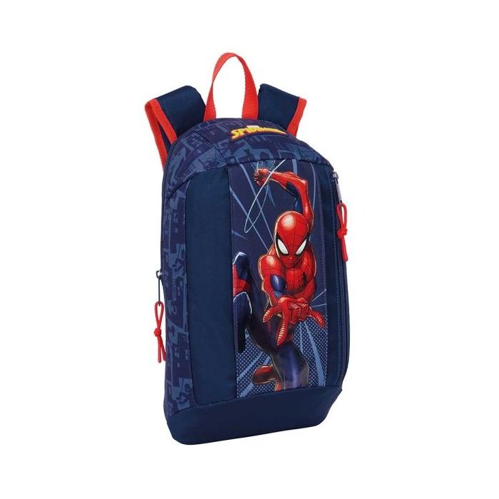 Safta Spider-Man Mini Mochila - Hombreras Ergonomicas - Asas de Mano - 8.5L - Espalda Acolchada - Ajustables en Hombreras - Ideal para Uso Diario - 220x100x390mm - Color Azul Marino