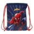 Safta Spider-Man Saco Plano - Bolsillo con Cremallera - Cierre con Cordones - 3L - Ligero y Compacto - 260x10x340mm - Color Azul Marino