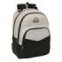 Safta Kappa Grey Mochila con 2 Compartimentos - Antirozaduras - Adaptable a Carro - Bolsillo Frontal - Portabotellas - Tirador Doble - Hombreras Ergonomicas - 320x150x420mm - Color Negro y Gris