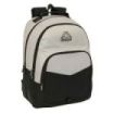 Safta Kappa Grey Mochila con 2 Compartimentos - Antirozaduras - Adaptable a Carro - Bolsillo Frontal - Portabotellas - Tirador Doble - Hombreras Ergonomicas - 320x150x420mm - Color Negro y Gris