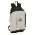 Safta Kappa Grey Mini Mochila - Hombreras Ergonomicas - Cremallera - Asa Superior - 8.5L - Uso Diario - Acolchado Comodo - 220x100x390mm - Color Negro y Gris